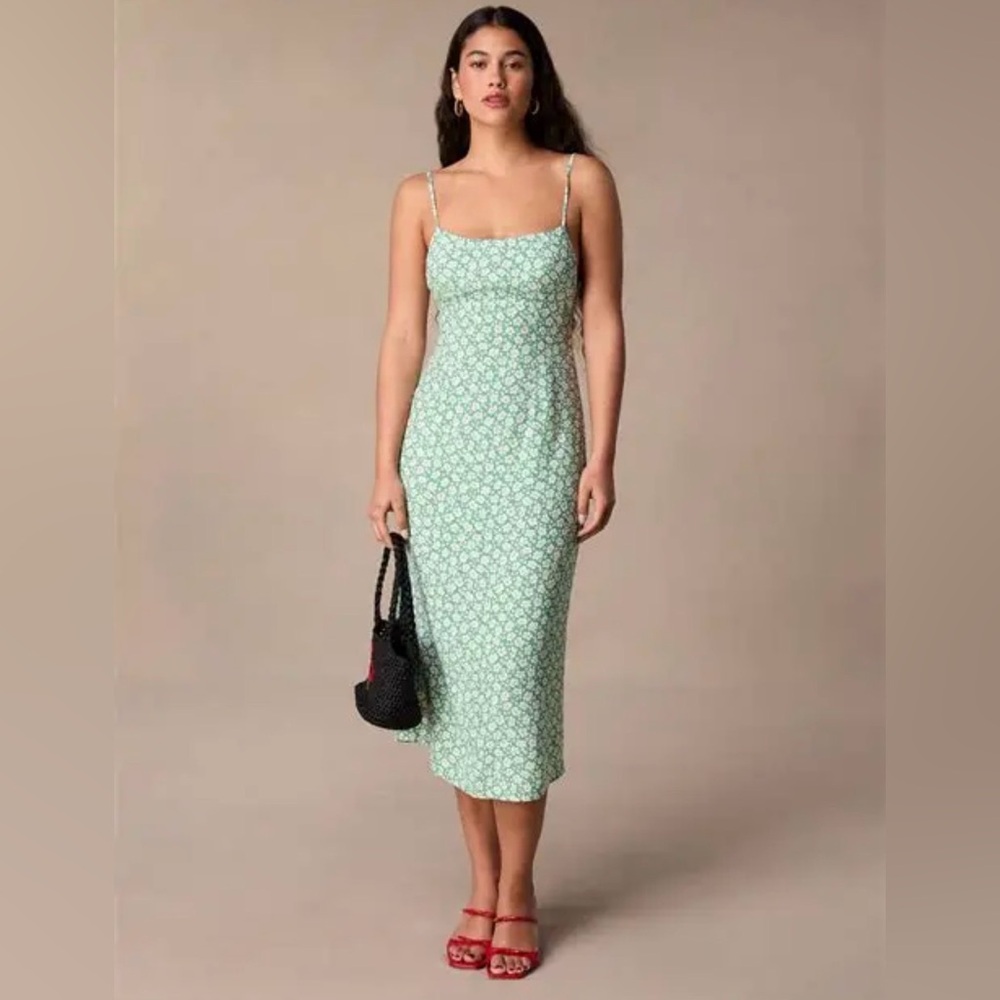 Rouje Annick Acacia Dress in Vert, FR Size 36 (US 4)